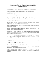 Procès verbal du conseil du 20 mars 2026